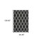 Homeroots 8 x 11 ft. Black & Ivory Trellis Indoor & Outdoor Area Rug 389535 - alternate 9